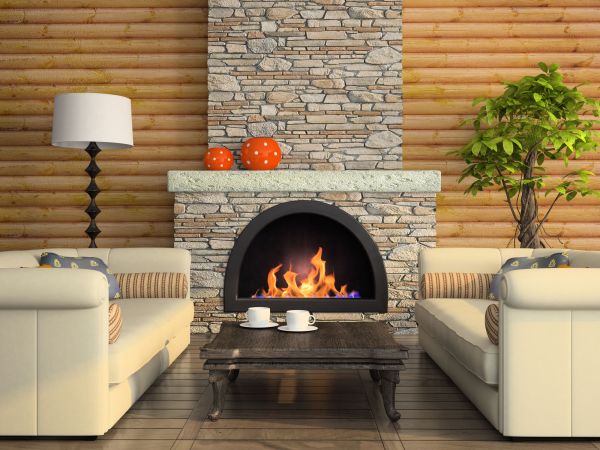Stone Fireplace Construction